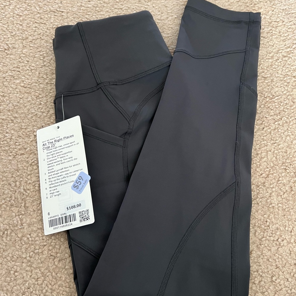 NWT All The Right Places Crop 23” Size 6 in Graphite Grey
